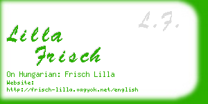 lilla frisch business card